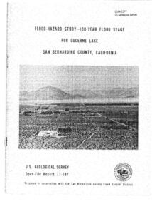 thumbnail of floodhazardstudy-100yearfloodstageforlucernlakesanbernardinocoofr77-597